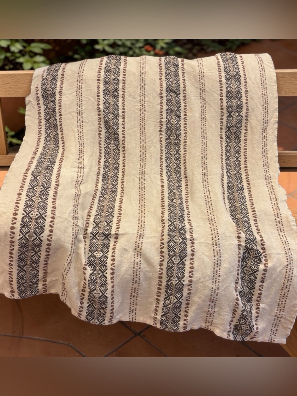 Vintage Handwoven Cotton Throw Blanket 43x58